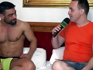 Wagner Vittoria is interviewed before a scene