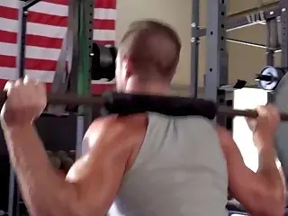 Muscular gays kiss and anally fuck after a hot workout