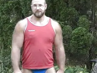 Very Hairy Beefy Mature Muscle Bear - Short Vid