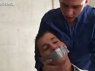 White slave fucked and bound by his master