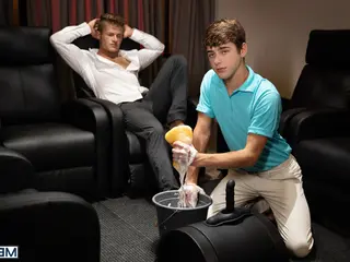 Cleaning service become raw gay ass fucking - Joey Mills & Pax Perry